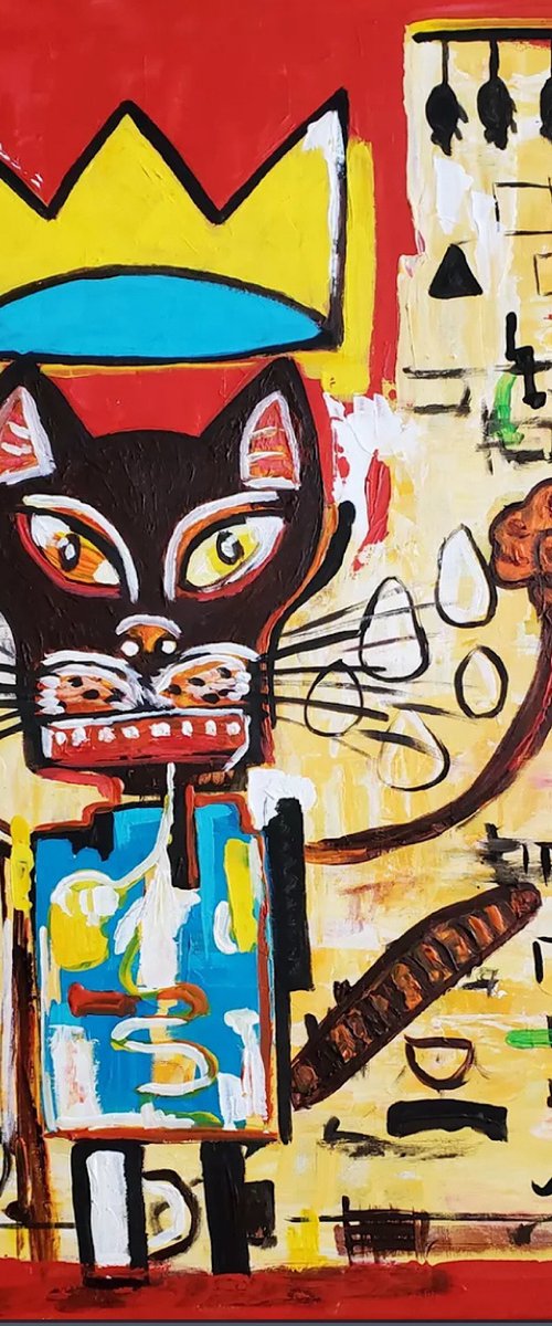 Cat Jean-Michel Basquiat by Olga Koval