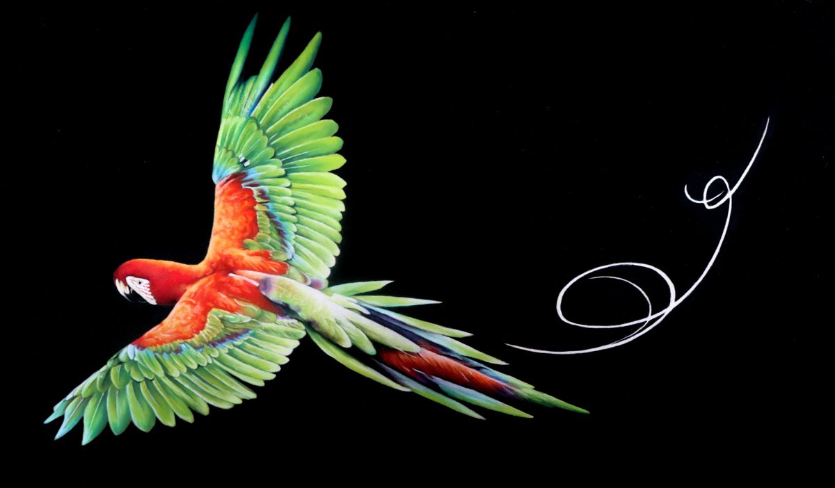 Photorealistic Animal Pastel Drawing By Milie Lairie, 20 X 12", Voltige, Original Artwork