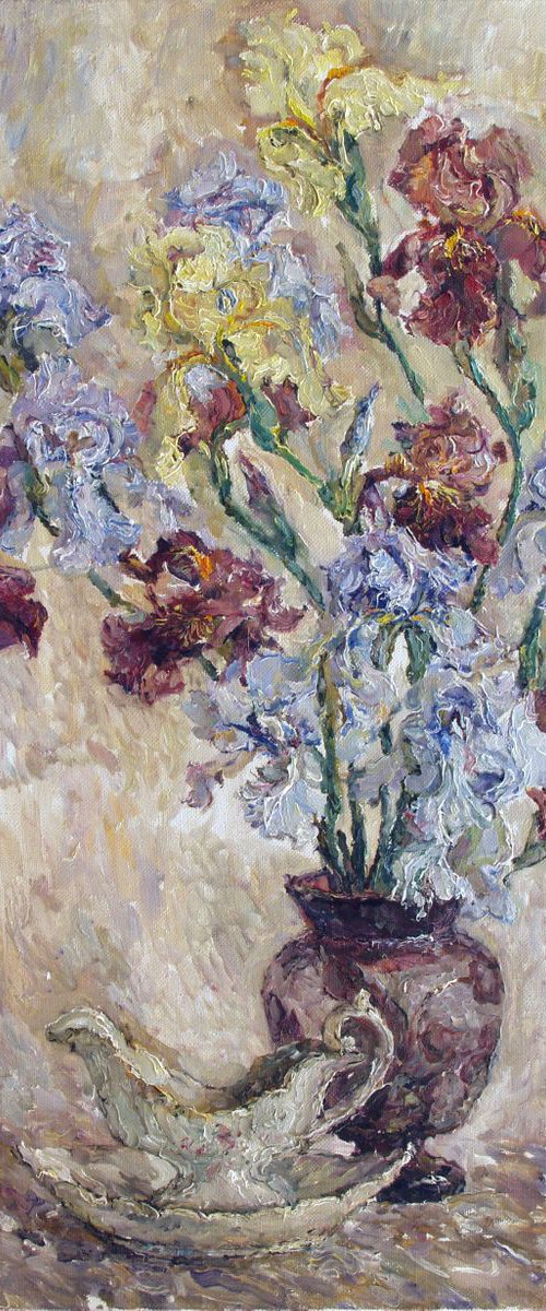Multicolored irises by Olena Brazhnyk