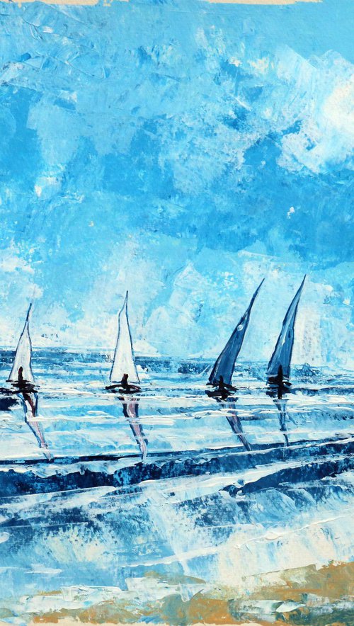 Sailboats 1 by Stuart Roy