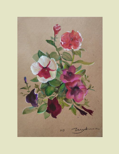 Garden petunias by Helen Shukina