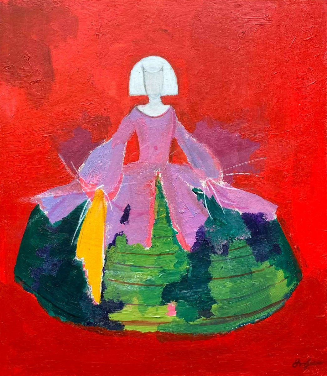 Red Infanta By Gela Mikava, 9 X 10, Artwork For Sale On Artfinder