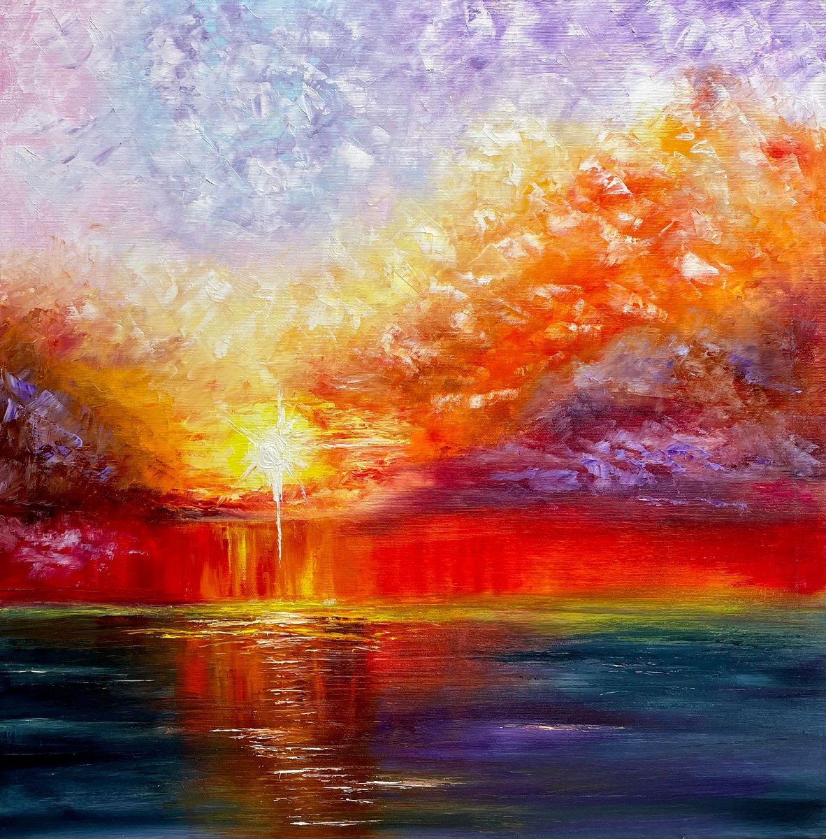 Series Vibrant Emotions -Sea sunset by Tanja Frost