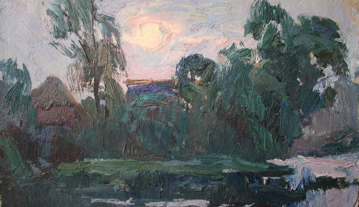 Sketch 2 on cardboard with oil paints. by Viktor Makarov