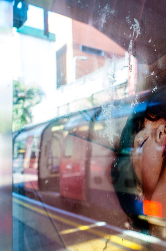 Falling asleep on the TUBE:  London 2018   2/20 12"X8"