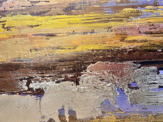 Golden texture on brown