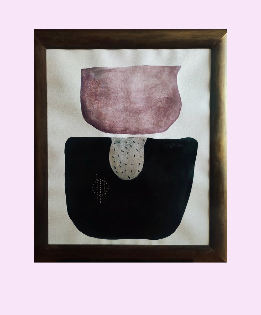 Abstract Painting By Kira K. Sadian, 24 X 28", Menina N13, Original Artwork