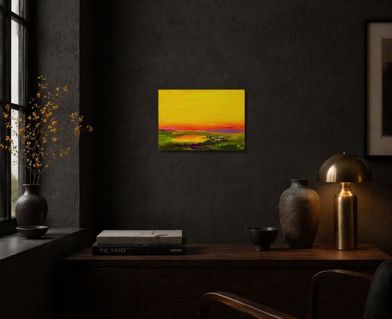 Chromatic Sunset — Golden Field Glow