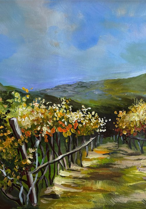 Autumn Vineyards of Ghianti by Maria Kireev