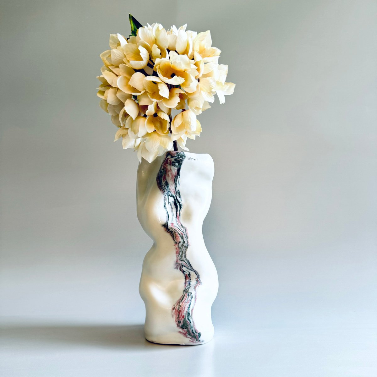 Organic Abstract Clay Sculpture By Ceramicabeli Alexandra Beliba, 6 X 11, Grace / V18-2023, Original Artwork