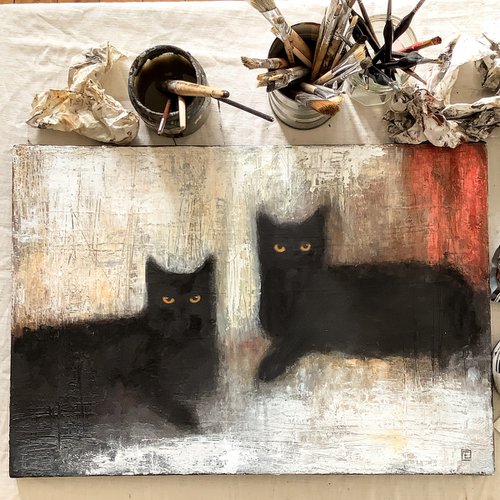 CHATS NOIRS by Eva Fialka