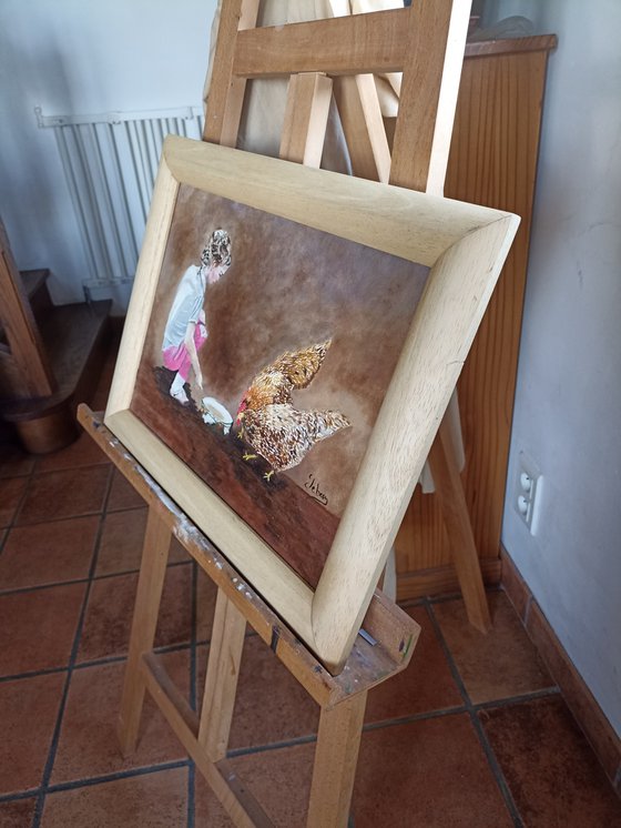 Chicken and child