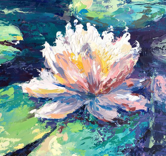 "Water lilies on the pond"