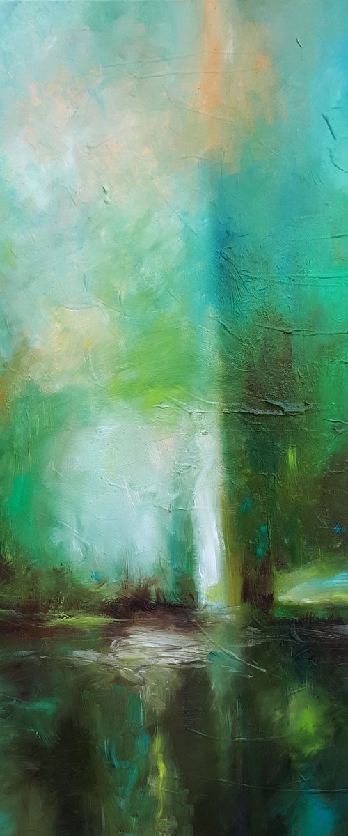 The emerald landscape (95x65cm) by Simon Tünde