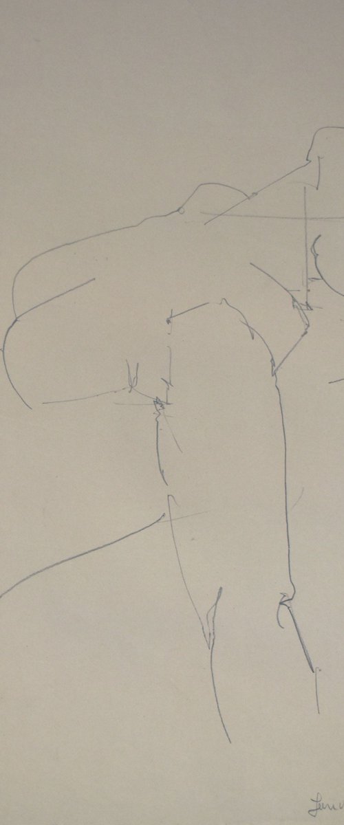 Study of a female Nude - Life Drawing No 523 by Ian McKay