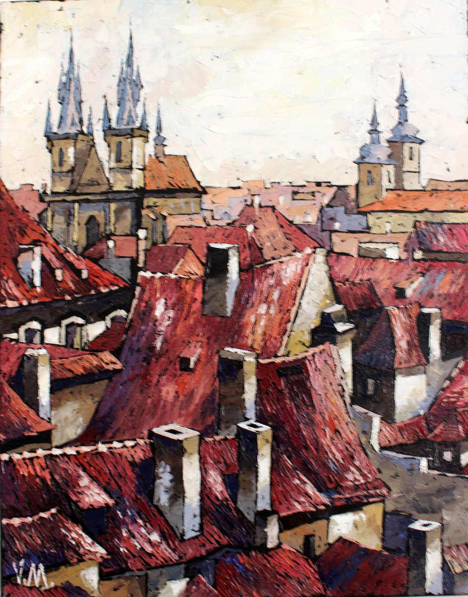 Old city rooftops #4 by Volodymyr Melnychuk