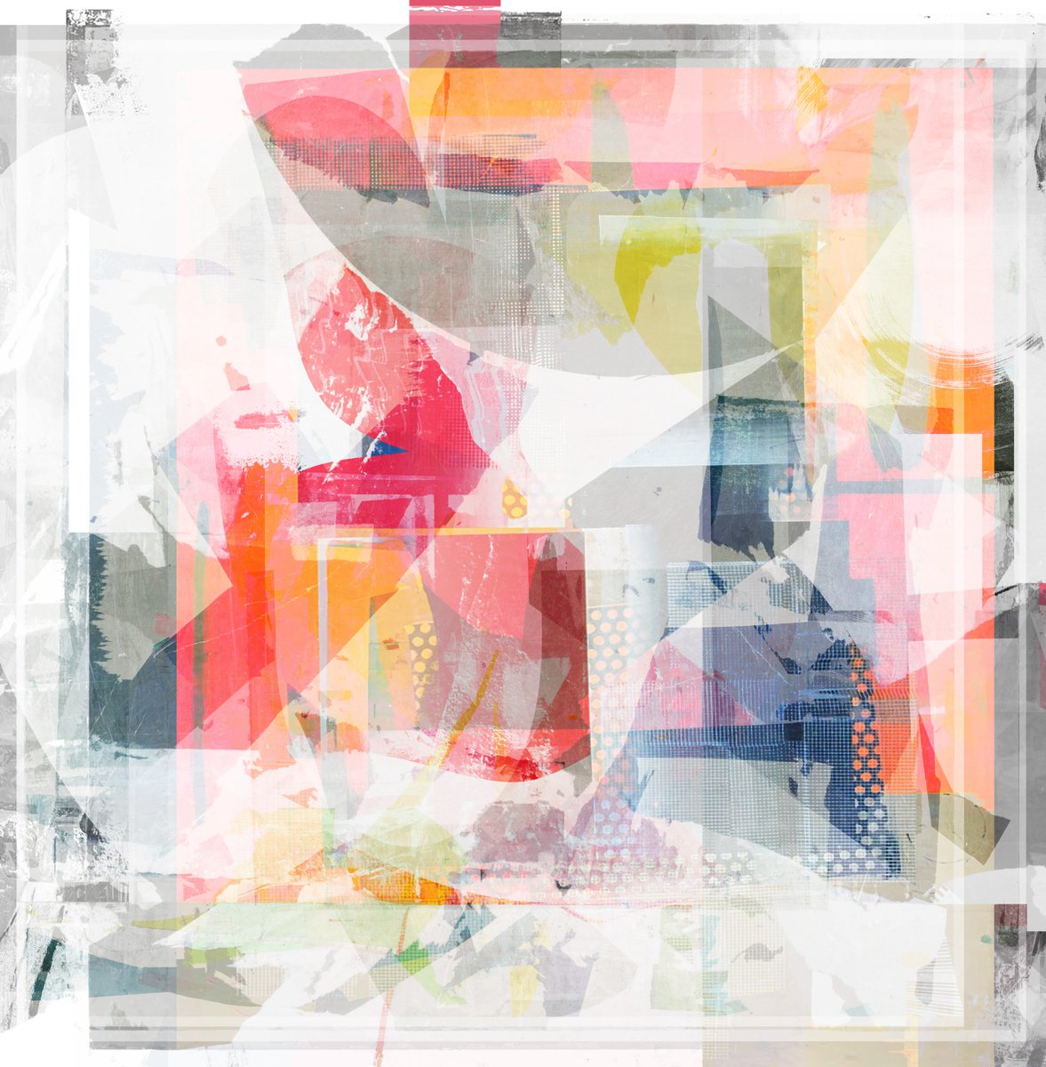 Abstract Limited Edition Print By The Most Active, 17 X 17", Dancing For The Day, Original Artwork