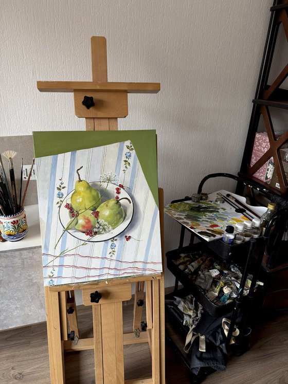 Blue symphony on the kitchen table