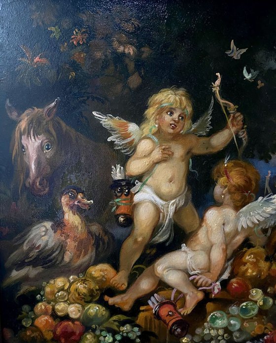 Cupids and Pegasus