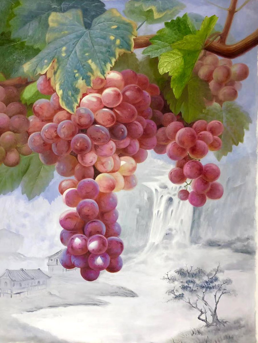 Still life:Grapes by Kunlong Wang