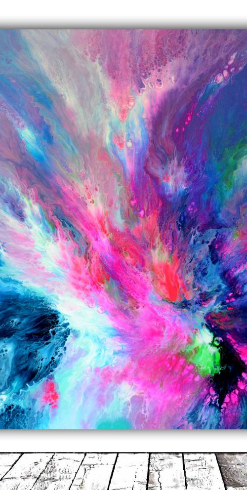 Dreaming in a Dream - XL 100x100 cm Big Painting,  Large Abstract Painting - Ready to Hang, Canvas Wall Decoration by Soos Tiberiu