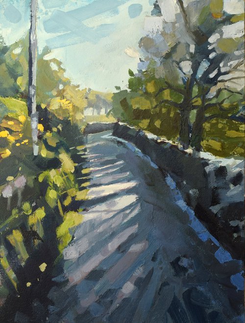 Lane in north Devon by Goran Žigolić Watercolors