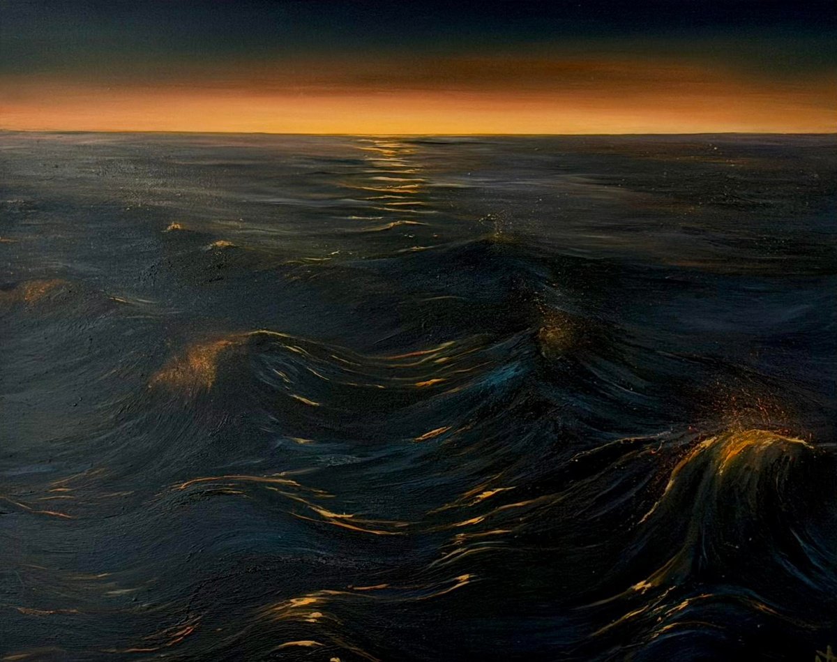 Expressive Oil Painting , Where The Light Remains By Anastasiia Novitskaya, 39 X 31, Artwork For Sale On Artfinder
