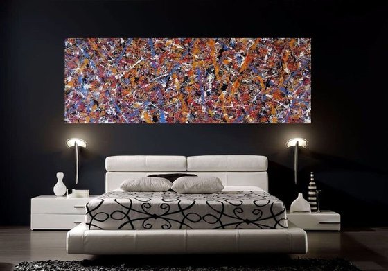 Abstract CONTEMPORARY Hand Painted ACRYLIC PAINTING on CANVAS by M.Y.