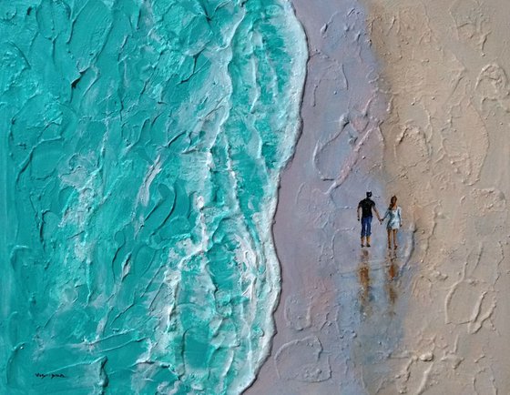 Couple walking on the Beach