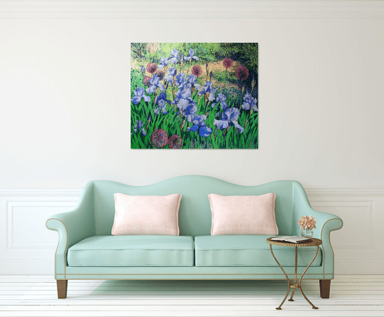 Irises dancing in the sun