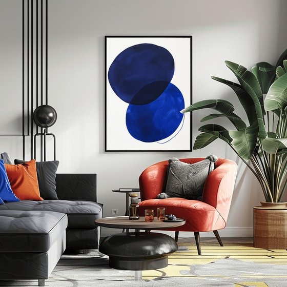 Large Blue Wall Art