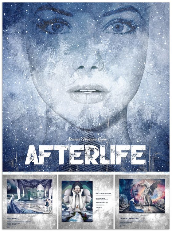 AFTERLIFE | Special Artwork | Advertising Cover | 2017 | DIGITAL ARTWORK PRINTED ON PAPER | HIGH QUALITY | UNIQUE EDITION | SIMONE MORANA CYLA | 40 X 40 CM |