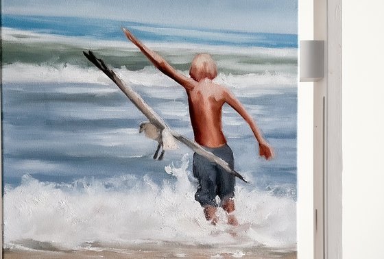 Boy and Seagull