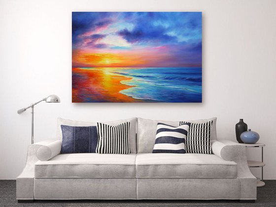 Large seascape painting