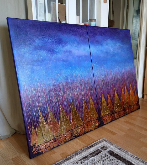 Golden Sails (diptych)