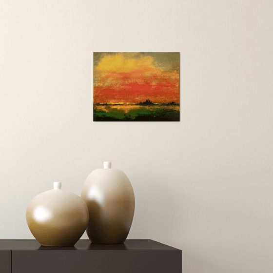 Red Sky Oil Painting