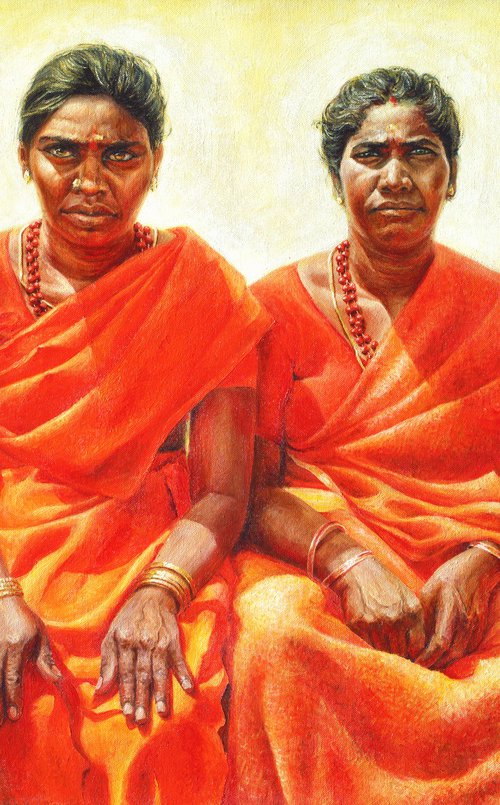 Red Sarees by Kateryna Goncharova