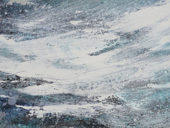 Crashing Wave In A Stormy Sea : 61x91cm