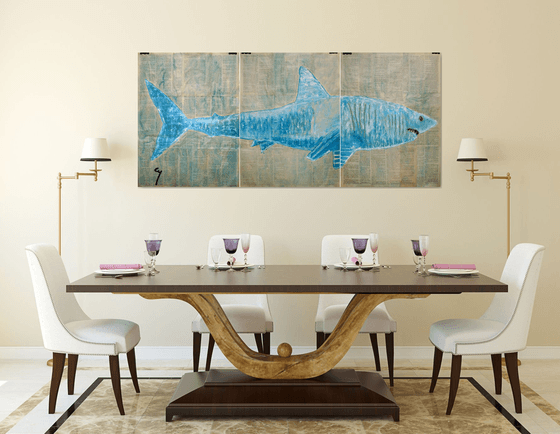 Shark. (triptych)