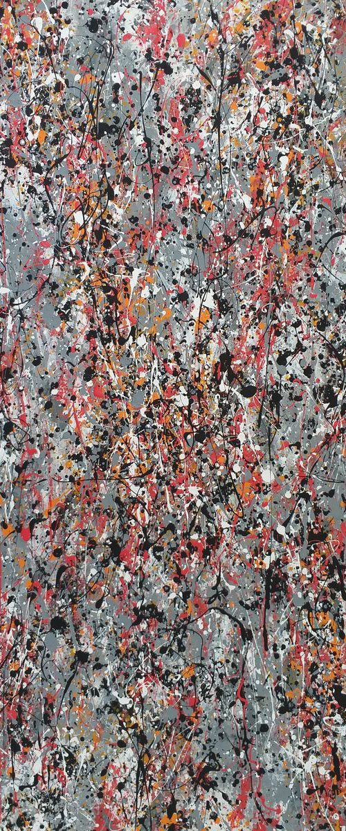 Abstract JACKSON POLLOCK style acrylic on canvas by M.Y. by Max Yaskin