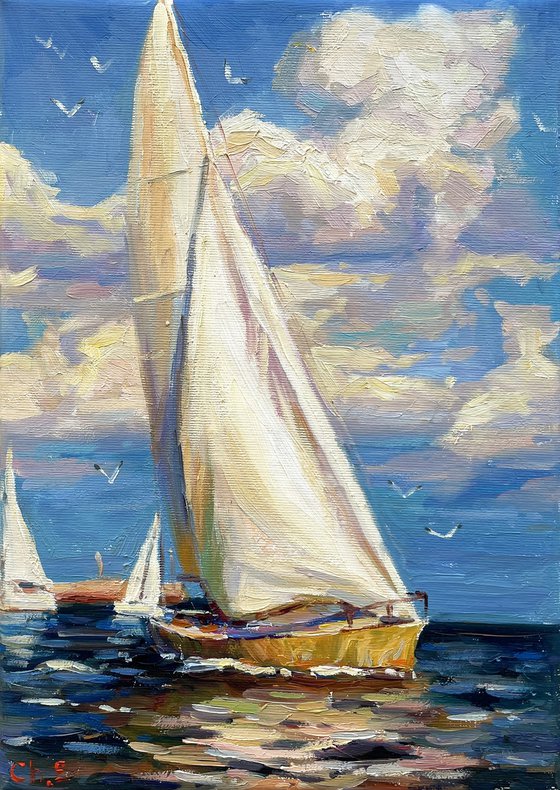 Sailboat at sea