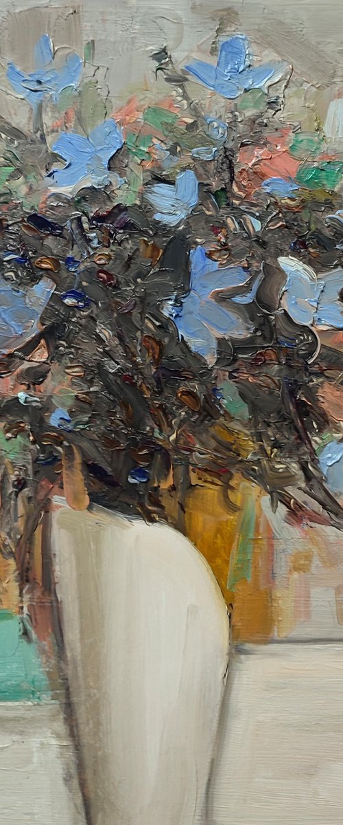 Sky-blue flowers bouquet by Pavel Guliaev