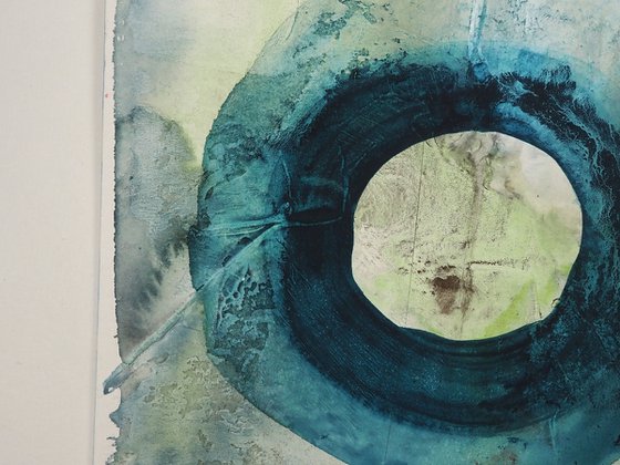 Three trees - abstract watercolor