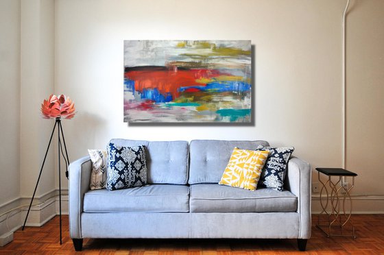large paintings for living room/extra large painting/abstract Wall Art/original painting/painting on canvas 120x80-title-c670