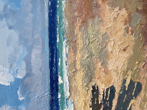 Coastal Oil Painting - Modern Sea Art