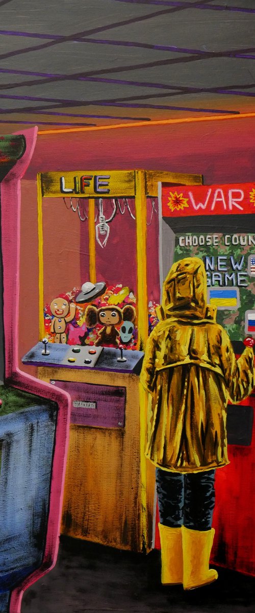 "A game" 2023 Acrylic on canvas 80x60 by Eugene Gorbachenko