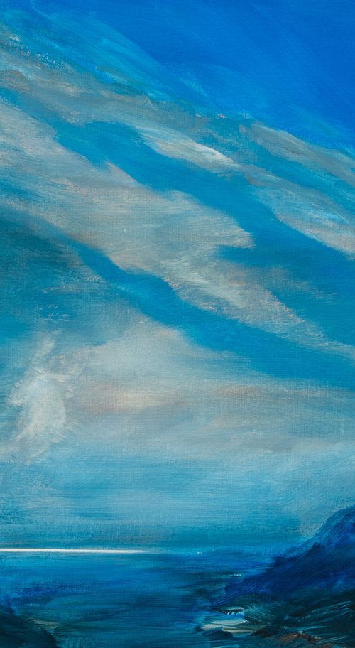 Blue water and sky, seascape in Bretagne / Brittany by Fabienne Monestier