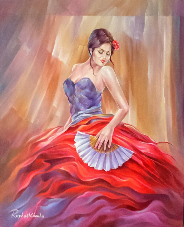 The Gypsy Girl Oil Painting By Raphael Chouha Artfinder