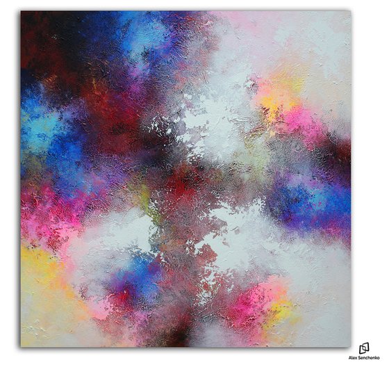 100x100cm /abstract painting / Ready to hang /  Episode 95