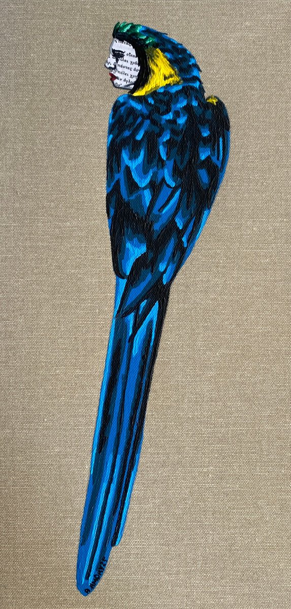 Portrait Collage By Annabelle Amory, 8 X 16, Parthenope, Original Artwork